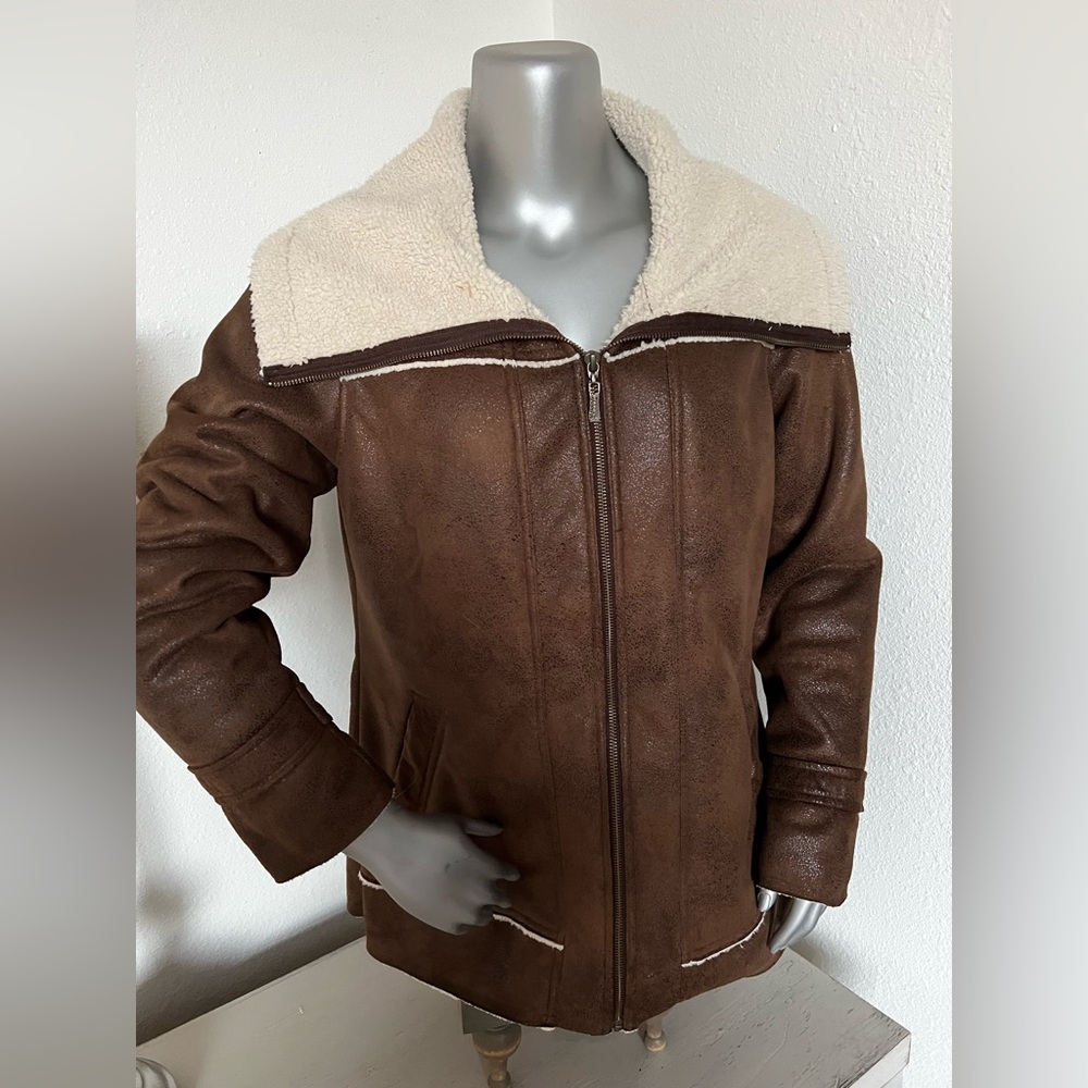 PrAna Faux Suede and Sherpa jacket size L